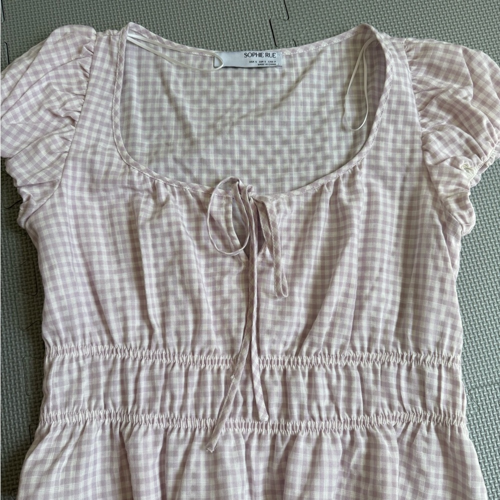 Sophie Rue Blush Checkered Dress